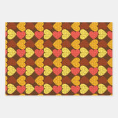 サマーカラーハート形状ジグソーパズル ラッピングペーパーシート (正面)