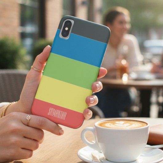 サマーカラービーチ日カラーブロックモノグラム Case-Mate iPhoneケース