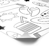 サマーカラーリングマットビーチテーマ フォトプリント            (角)