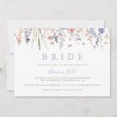 サマーカラー数々のワイルドフラワーブライドブライダルシャワー 招待状 (正面)