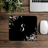 サマーカラー数々のワイルドフラワーモノグラムシンプル マウスパッド