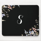 サマーカラー数々のワイルドフラワーモノグラムシンプル マウスパッド (正面)