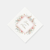 サマーガーデンの水彩花嫁衣裳 スタンダードカクテルナプキン (角)