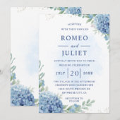 サマーガーデンの花の結婚式 招待状 (正面/裏面)