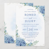 サマーガーデンの花の結婚式 招待状 (正面/裏面)