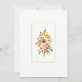 サマーガーデンウォーターカラーフローラ結婚式招待状 招待状 (裏面)