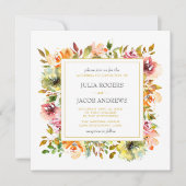 サマーガーデンウォーターカラーフローラ結婚式招待状 招待状 (正面)