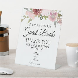 サマーガーデンウォーターカラー結婚フローラズゲスト 台座サイン