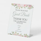 サマーガーデンウォーターカラー結婚フローラズゲスト 台座サイン (正面)