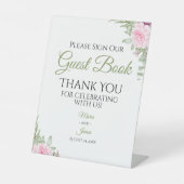 サマーガーデンウォーターカラー結婚フローラズゲスト 台座サイン (正面)