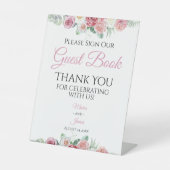 サマーガーデンウォーターカラー結婚フローラズゲスト 台座サイン (正面)