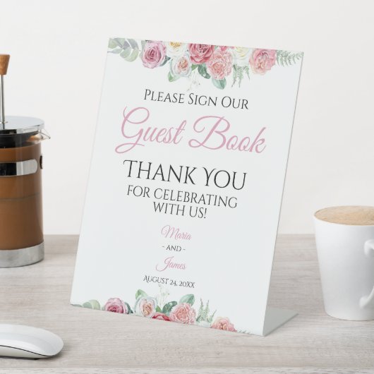 サマーガーデンウォーターカラー結婚フローラズゲスト 台座サイン (インサイチュ)