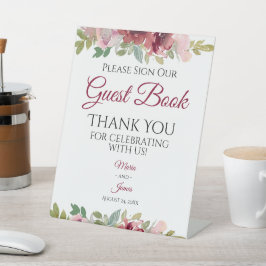 サマーガーデンウォーターカラー結婚フローラズゲスト 台座サイン