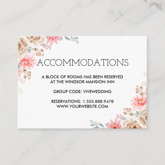 サマーガーデンウォーターフローラ結婚ズ エンクロージャーカード (正面)