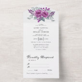 サマーガーデンウォーターフローラ結婚ズ オールインワン招待状 (内側)