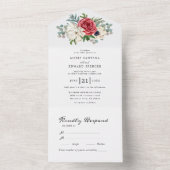 サマーガーデンウォーターフローラ結婚ズ オールインワン招待状 (内側)