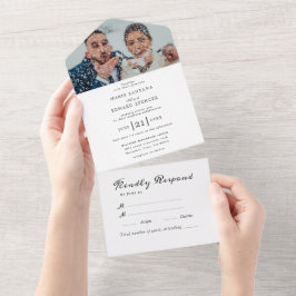 サマーガーデンウォーターフローラ結婚ズ オールインワン招待状