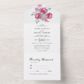 サマーガーデンウォーターフローラ結婚ズ オールインワン招待状 (内側)