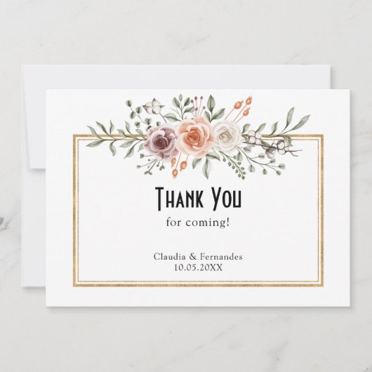 サマーガーデンウォーターフローラ結婚ズ サンキューカード (正面)