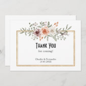 サマーガーデンウォーターフローラ結婚ズ サンキューカード (正面/裏面)