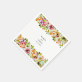 サマーガーデンウォーターフローラ結婚ズ スタンダードカクテルナプキン (角)