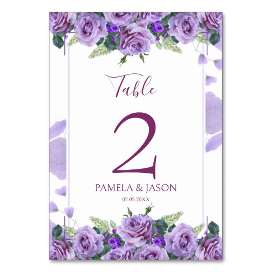 サマーガーデンウォーターフローラ結婚ズ テーブルナンバー (裏面)