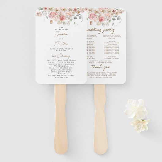 サマーガーデンウォーターフローラ結婚ズ ハンドファン (正面&裏面)