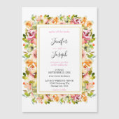 サマーガーデンウォーターフローラ結婚ズ マグネット招待状 (正面)