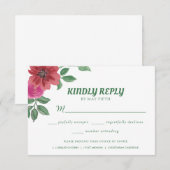 サマーガーデンウォーターフローラ結婚ズ 出欠カード (正面/裏面)