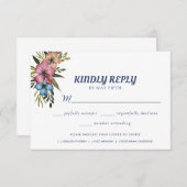 サマーガーデンウォーターフローラ結婚ズ 出欠カード (正面/裏面)