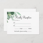 サマーガーデンウォーターフローラ結婚ズ 出欠カード (正面/裏面)