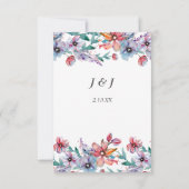 サマーガーデンウォーターフローラ結婚ズ 出欠カード (裏面)