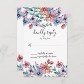 サマーガーデンウォーターフローラ結婚ズ 出欠カード (正面/裏面)