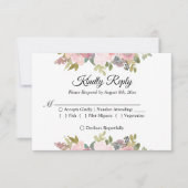 サマーガーデンウォーターフローラ結婚ズ 出欠カード (正面)