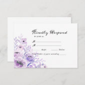 サマーガーデンウォーターフローラ結婚ズ 出欠カード (正面/裏面)