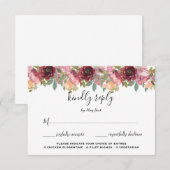 サマーガーデンウォーターフローラ結婚ズ 出欠カード (正面/裏面)