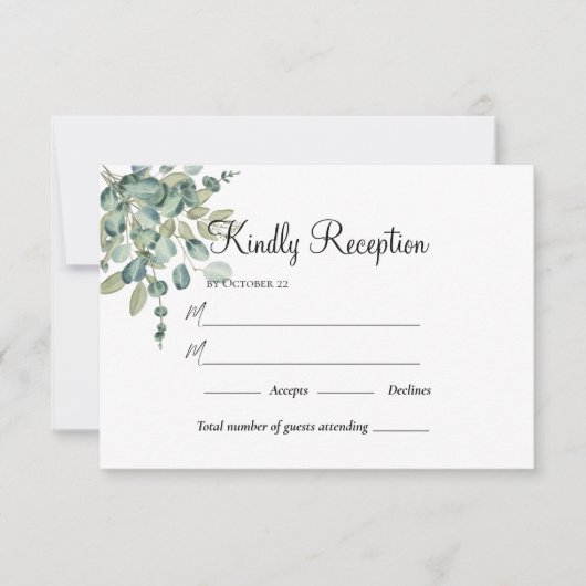 サマーガーデンウォーターフローラ結婚ズ 出欠カード (正面)