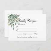 サマーガーデンウォーターフローラ結婚ズ 出欠カード (正面/裏面)