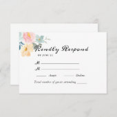 サマーガーデンウォーターフローラ結婚ズ 出欠カード (正面/裏面)