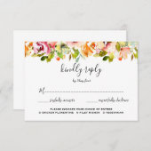 サマーガーデンウォーターフローラ結婚ズ 出欠カード (正面/裏面)