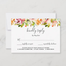 サマーガーデンウォーターフローラ結婚ズ 出欠カード