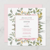 サマーガーデンウォーターフローラ結婚ズ 招待状 (正面/裏面)