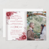 サマーガーデンウォーターフローラ結婚ズ 招待状 (正面/裏面)