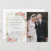 サマーガーデンウォーターフローラ結婚ズ 招待状 (正面/裏面)