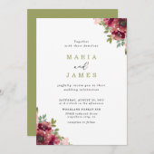 サマーガーデンウォーターフローラ結婚ズ 招待状 (正面/裏面)