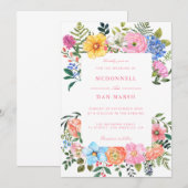 サマーガーデンウォーターフローラ結婚ズ 招待状 (正面/裏面)