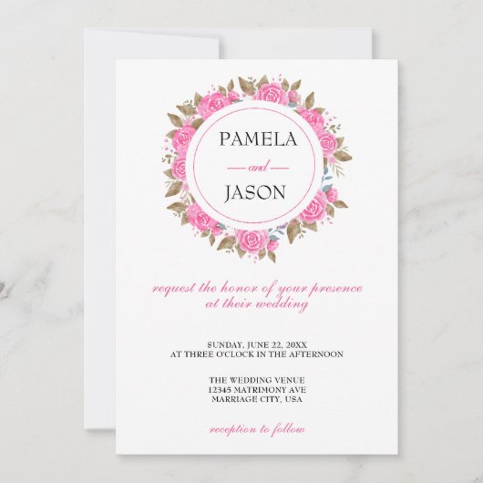 サマーガーデンウォーターフローラ結婚ズ 招待状 (正面)