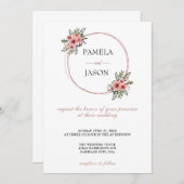 サマーガーデンウォーターフローラ結婚ズ 招待状 (正面/裏面)