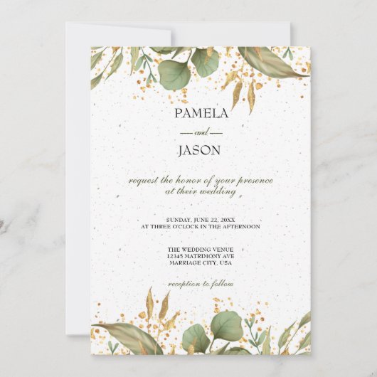 サマーガーデンウォーターフローラ結婚ズ 招待状 (正面)