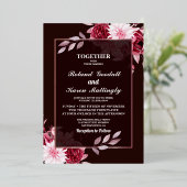 サマーガーデンウォーターフローラ結婚ズ 箔招待状 (立ち正面)